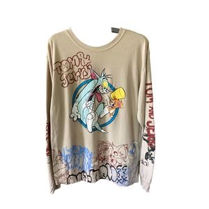 Tom and Jerry Graphic Print Long Sleeve Tee Size M